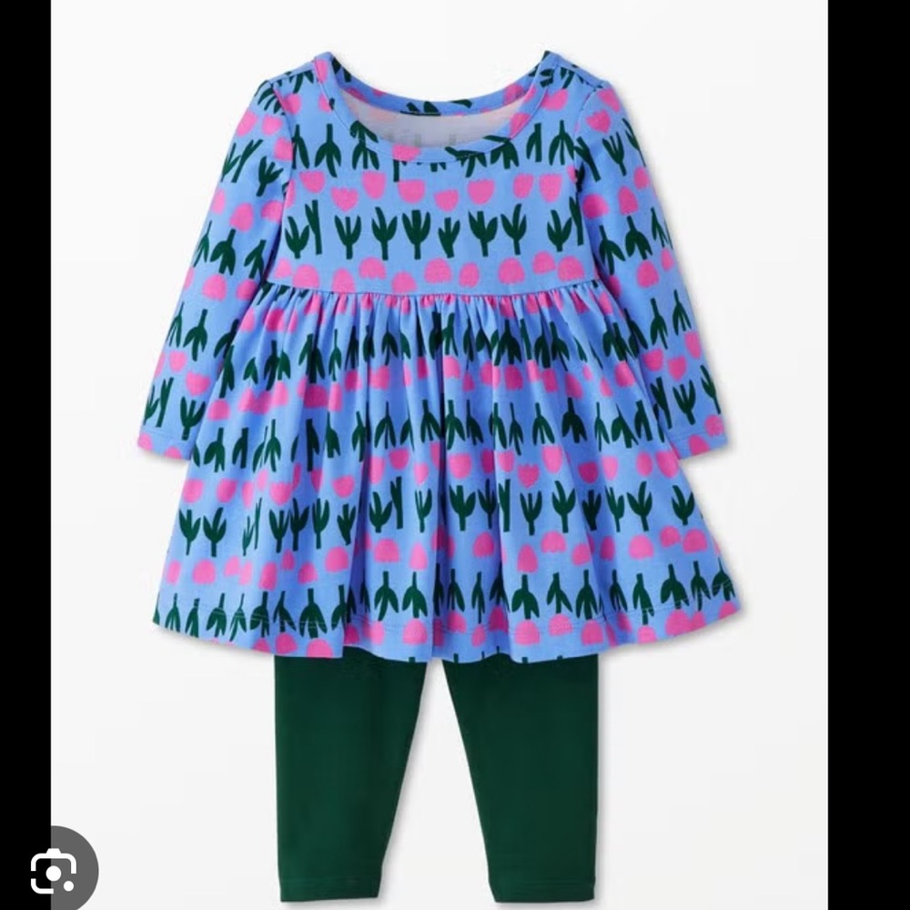 Hanna Andersson tulip print dress set